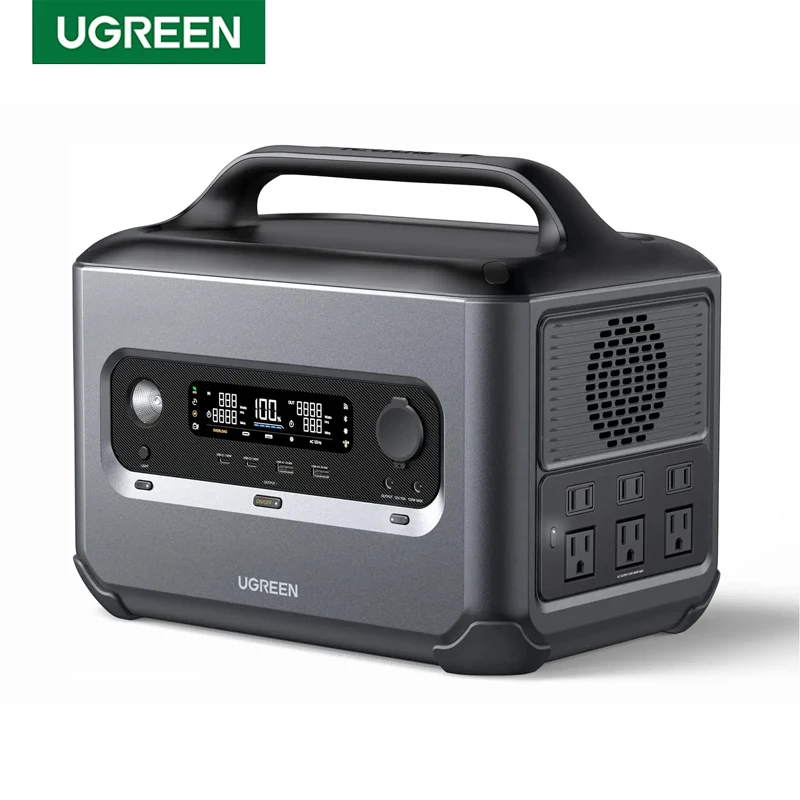 TLF UGREEN GS1200 Power Station Portabel 1200W 1024Wh Kapasitas Besar Baterai LiFeP04 Pengisian Cepat 1.5 Jam Generator untuk Berkemah di Luar Ruangan