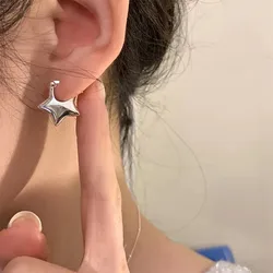 925 Sterling Silver Vintage Simple Star Earrings For Women Trendy Earring Jewelry Prevent Allergy Party Accessories Gift
