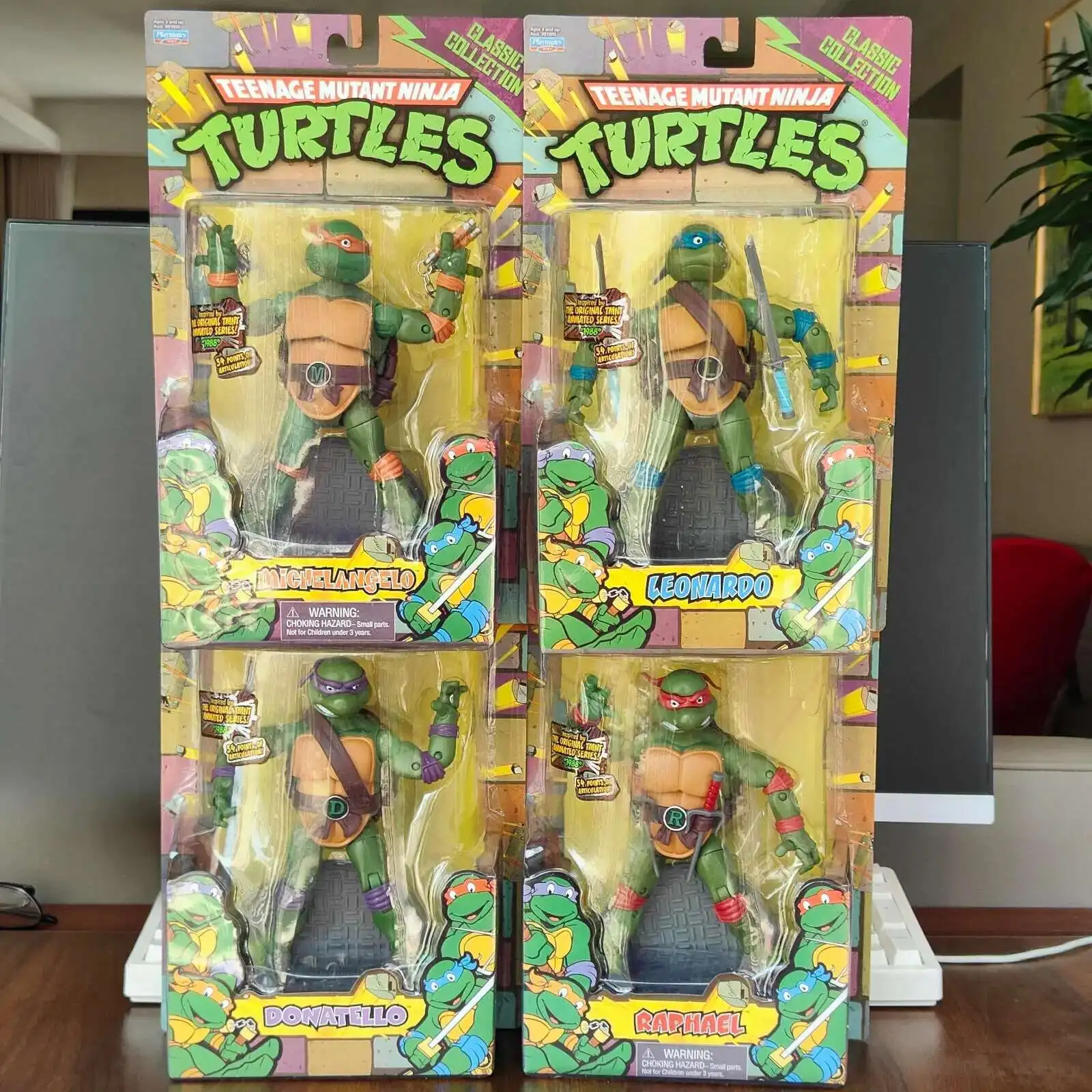 Adolescentes Mutant Anime Tortugas Ninja Leo Raph Don Mikey Figuras de acción articulaciones muñeca móvil adornos coleccionables modelo juguete regalos