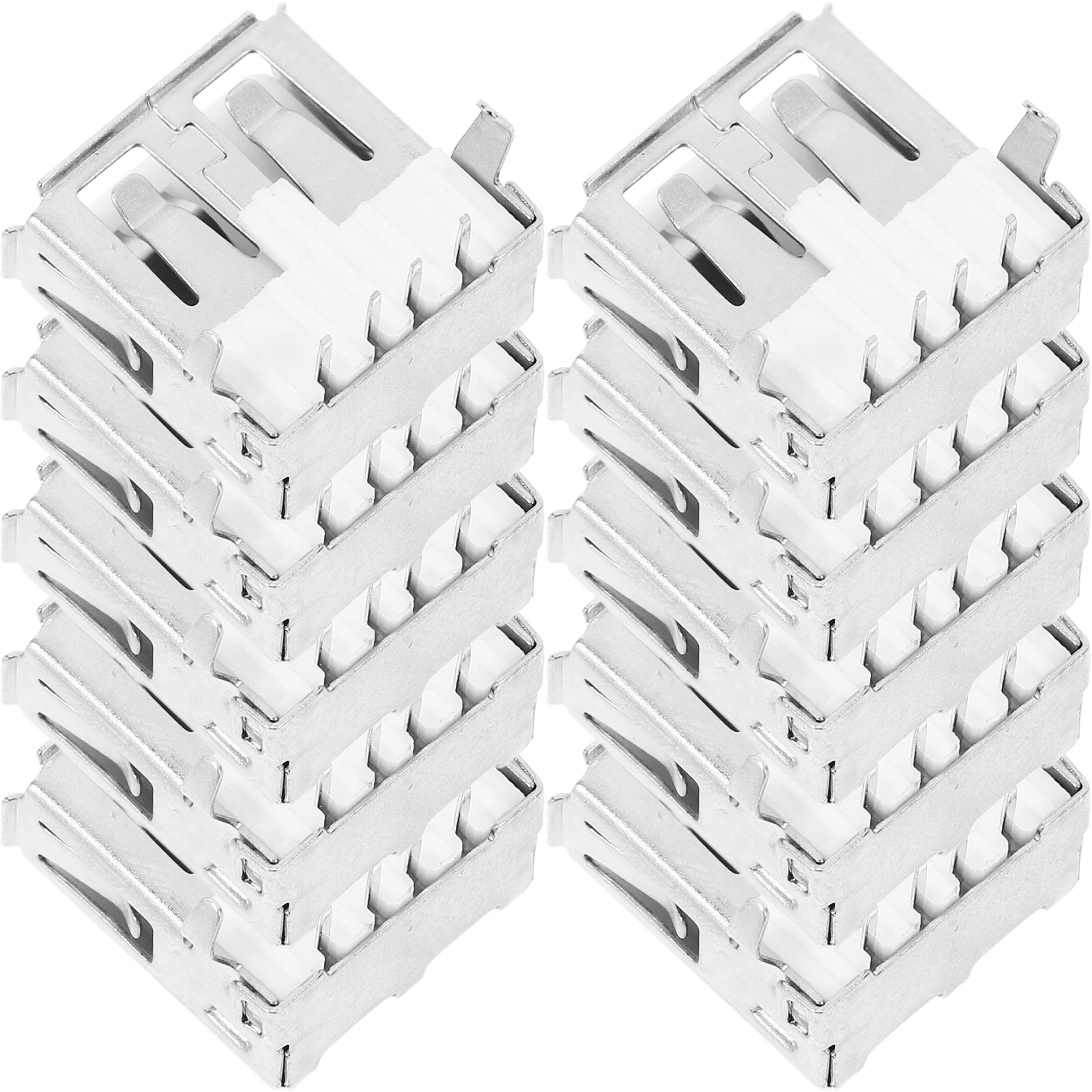 

100pcs USB Female Socket 90 Degree Zinc Alloy Solder Connector High Speed Data Transfer USB Port Replacement Socket Connector