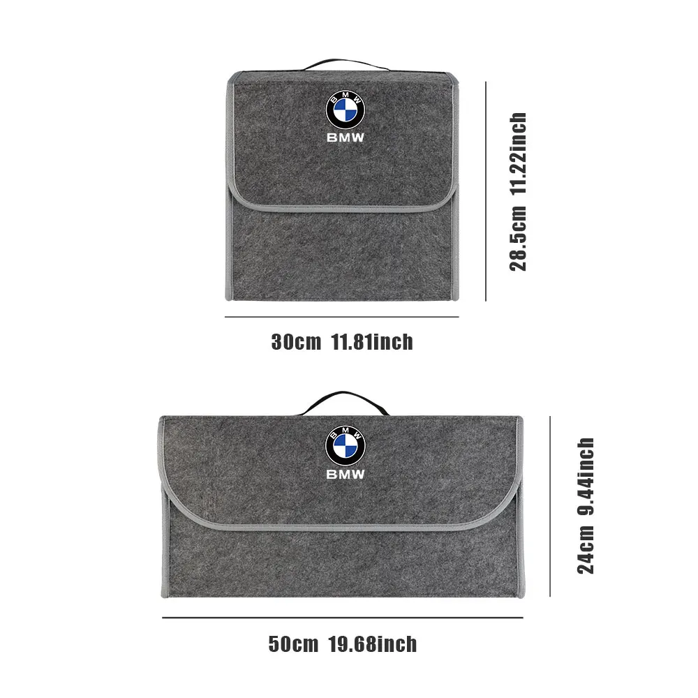 Bolsa de almacenamiento para maletero de coche, insignia de rendimiento para BMW M, caja organizadora de tela de fieltro, organizador de emblema