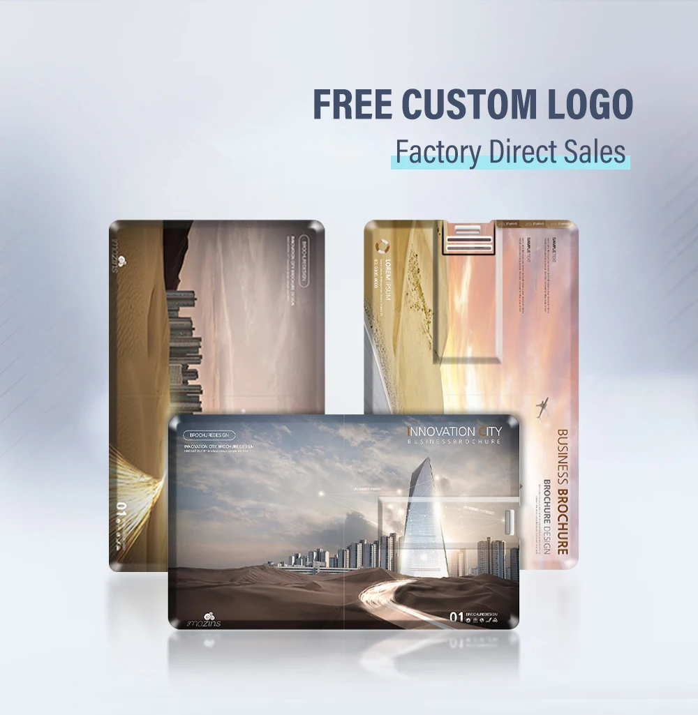Free Customized Credit Card 128GB 64GB USB Flash Drive USB2.0 Pen Drive 32GB High-speed Memory Stick Pen Drive Wedding Gifts