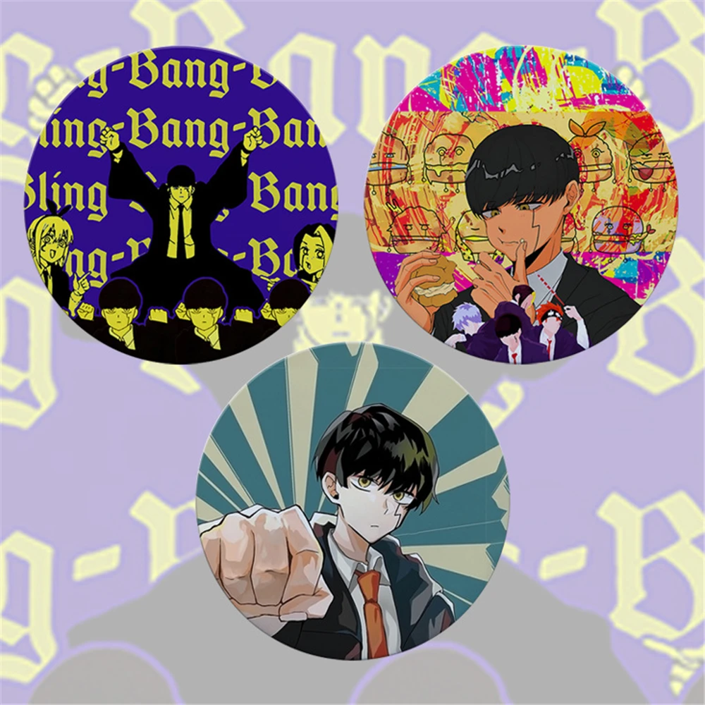 

58mm Anime Mashle: Magic and Muscles Mash Burnedead Lemon Irvine Cosplay COSTUME Badge Pin SPTE Tinplate Brooch Prop Xmas Gift