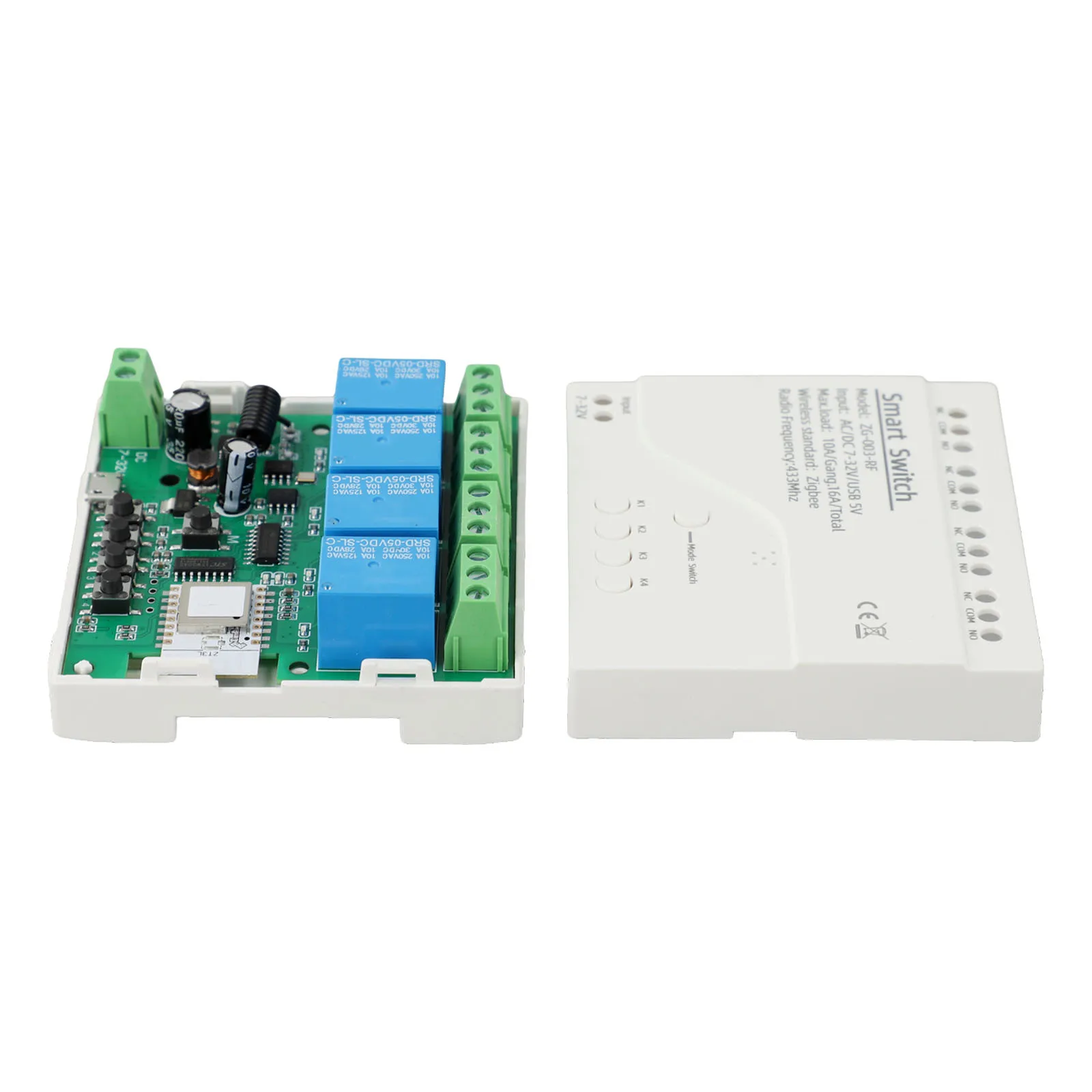Home Automation Switch 4CH Switch Module AC 85-250V Input Voltage Real-time Status Monitoring For Smart Life App Home Automation