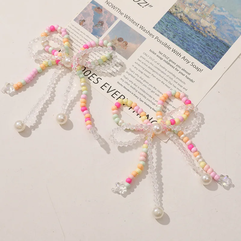Shoe Charms for Clogs Candy Color Crystal Bow Summer Fairy DIY Handmade Sweet Pendant Floral Clip for Beaded Buckle Premium
