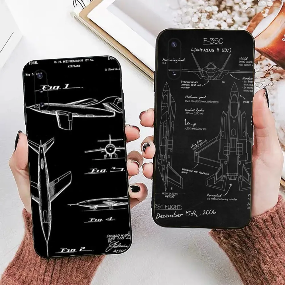 Aircraft Helicopter Airplane Phone Case For Samsung Galaxy A13,A21s,A22,A31,A32,A52,A53,A71,A80,A91 Soft Black Phone Cover