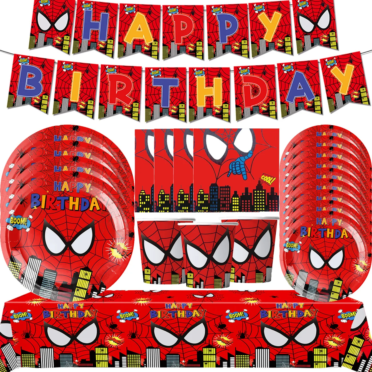 

Disney Spiderman Birthday Party Decorations Superhero Disposable Tableware Cup Plate Balloon Tablecloth for Kids Baby Shower