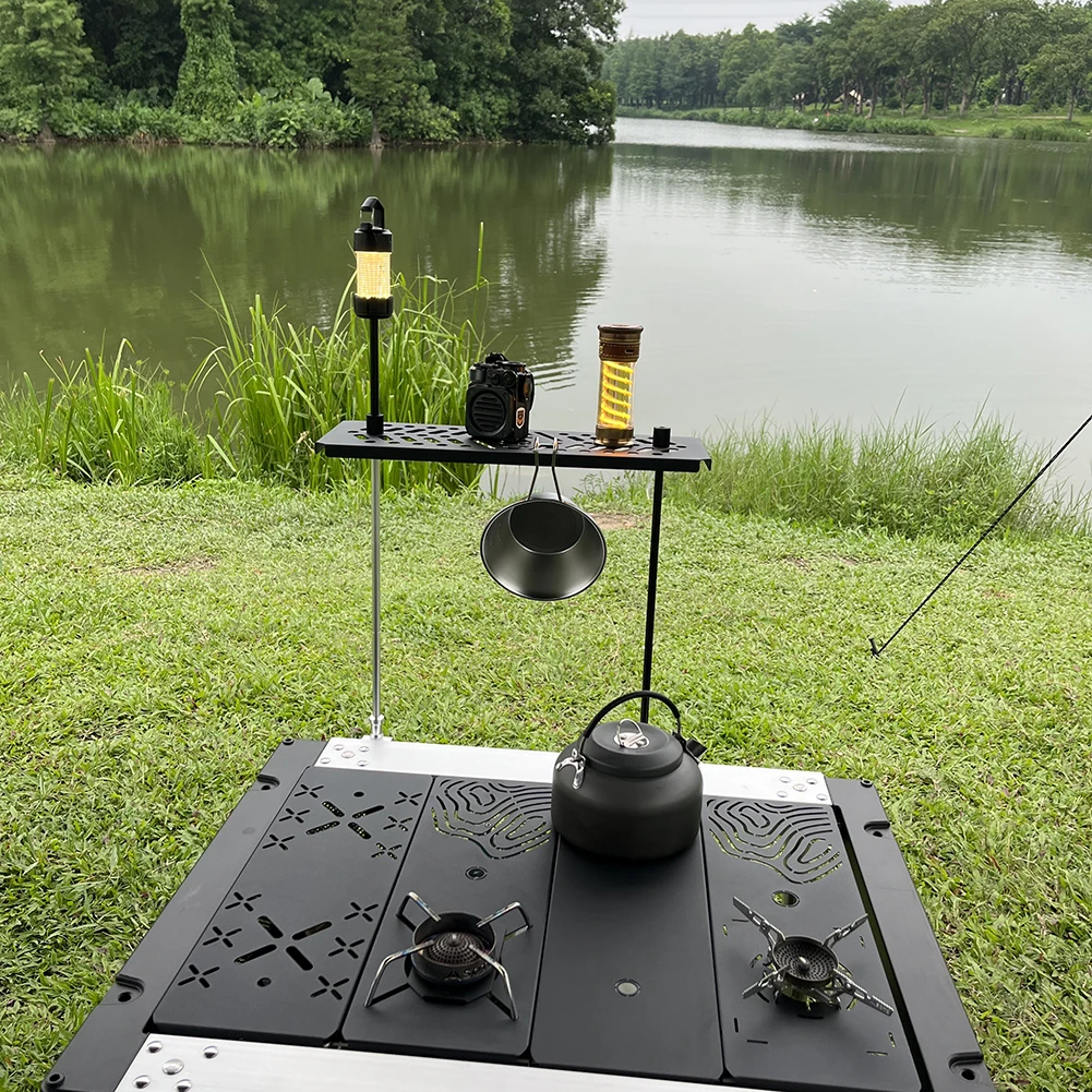 سبائك الألومنيوم في الهواء الطلق المحمولة ضوء شماعات عمود إضاءة محمول القطب انفصال حامل مصابيح ل IGT الجدول التخييم الملحقات