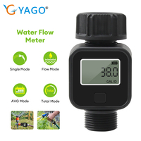 Digital Water Flow Meter High Accuracy IP6X Measure Water Consumption and Flow Rate for Outdoor Garden Watering Irrigation