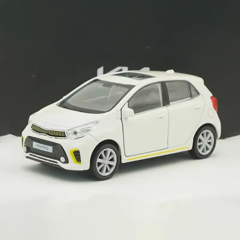 for Morning 1:38 Diecast Alloy Car Model Realistic Simulation Static Display Ornament Collectible Gift Toy
