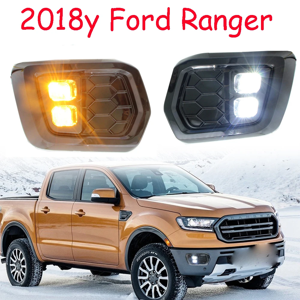 

car accessories bumper headlight for Ford Ranger daytime light 2018~2020y LED for Ford Everest headlamp Fog light