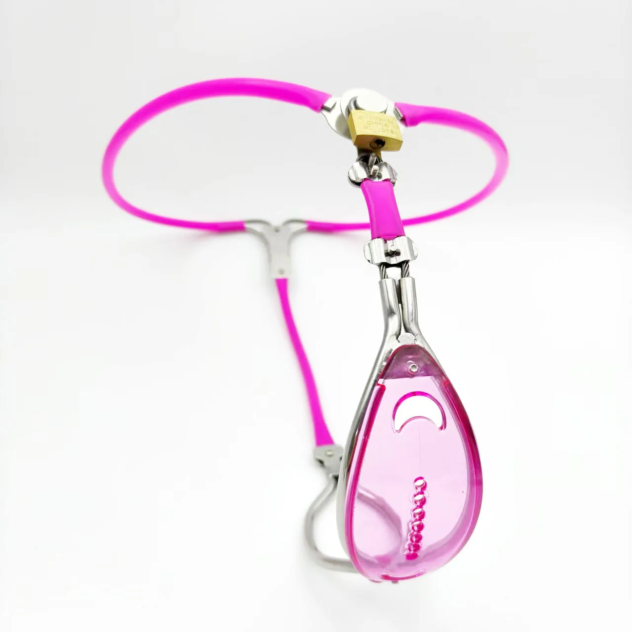 Rosa unsichtbare weibliche Edelstahl Keuschheitsgürtel Gerät verstellbare Unterwäsche abschließbare Hosen BDSM erwachsene Sexspielzeuge für Frau