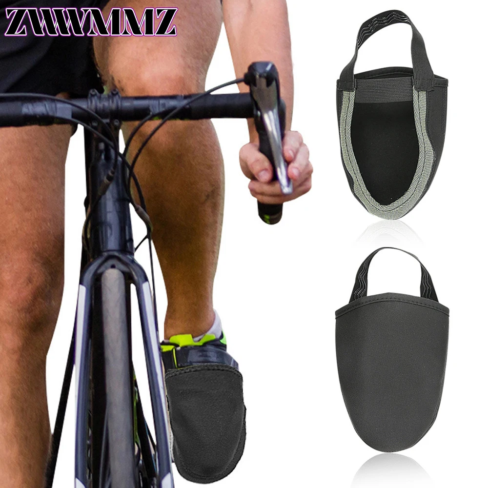 

1 пара ветрозащитных чехлов на носки для шоссейного велосипеда, велосипедные бахилы, термоизолирующие бахилы для дорожной велосипедной обуви, грелки для пальцев на велосипеде