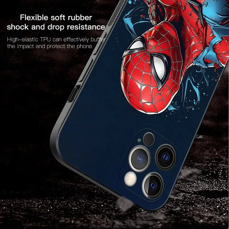 Phone Case For Apple iPhone 15 11 14 13 12 Pro Max 13 12 Mini XS XR X Silicone Cover Funda Marvel Venom Spiderman Deadpool Shell