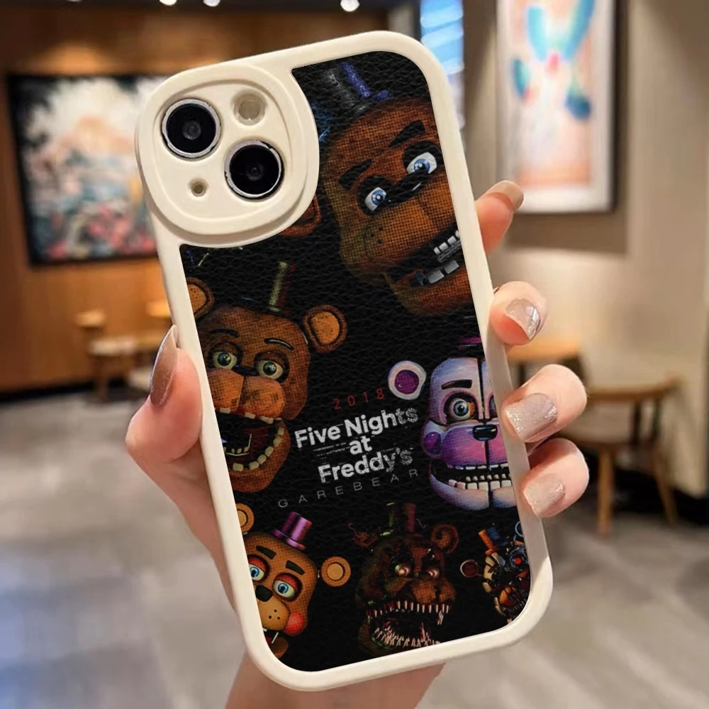 Fnaf Five-nights-At-Freddys Phone Case For IPhone 14 15 11 12 13 Pro Max Mini X XR XS 7 8 Plus Lambskin Silicone Funda