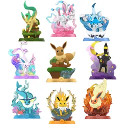 9Pcs/Box Pokemon Go Eevee Take An Adventure Series Sylveon Jolteon Flareon Glacia Umbreon Espeon Pokemon Figure Model boxed