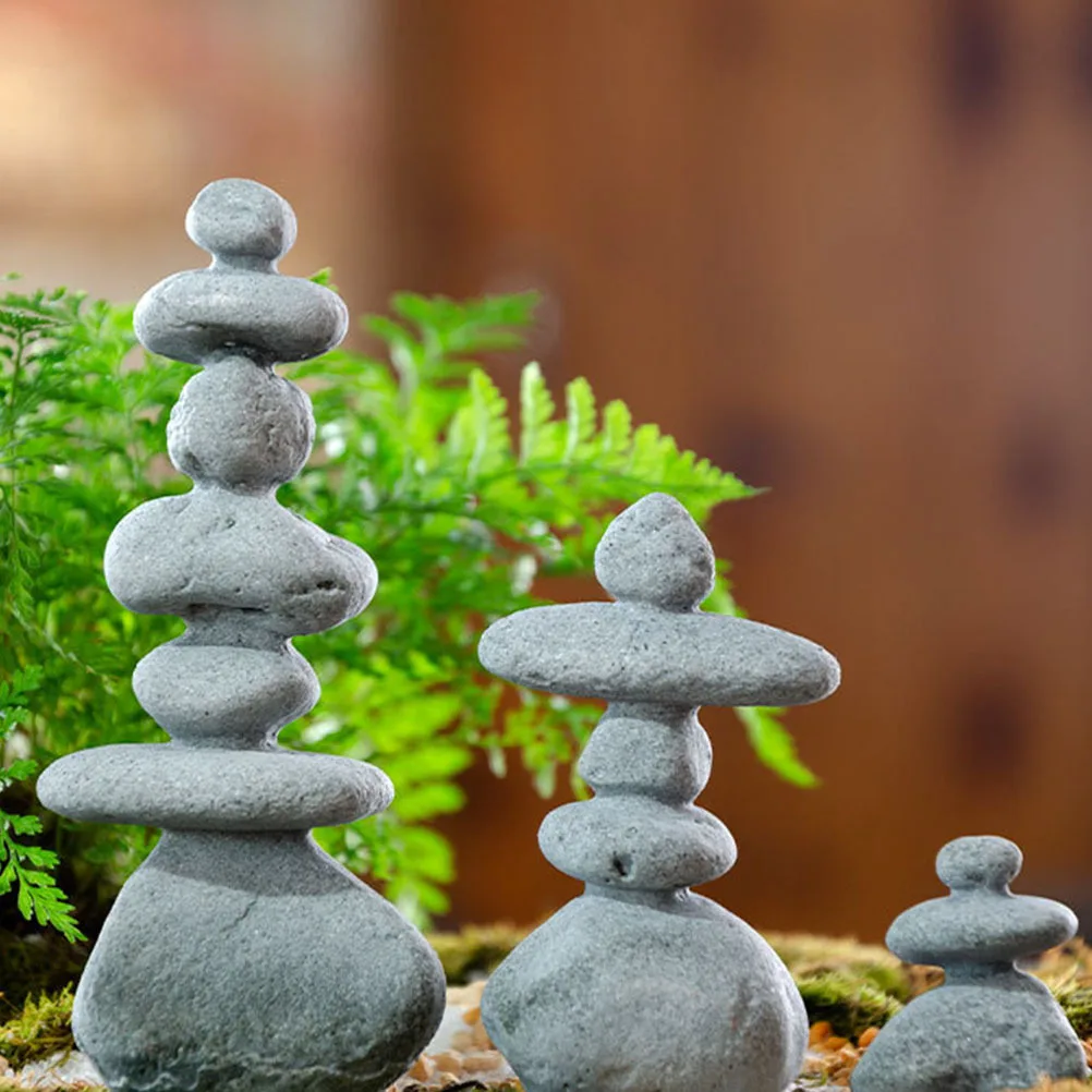 

3Pcs Simulation Decor Home Garden Fish Tank Landscape Decoration Garden Decor Outdoor Fish Tank Rockery Stone