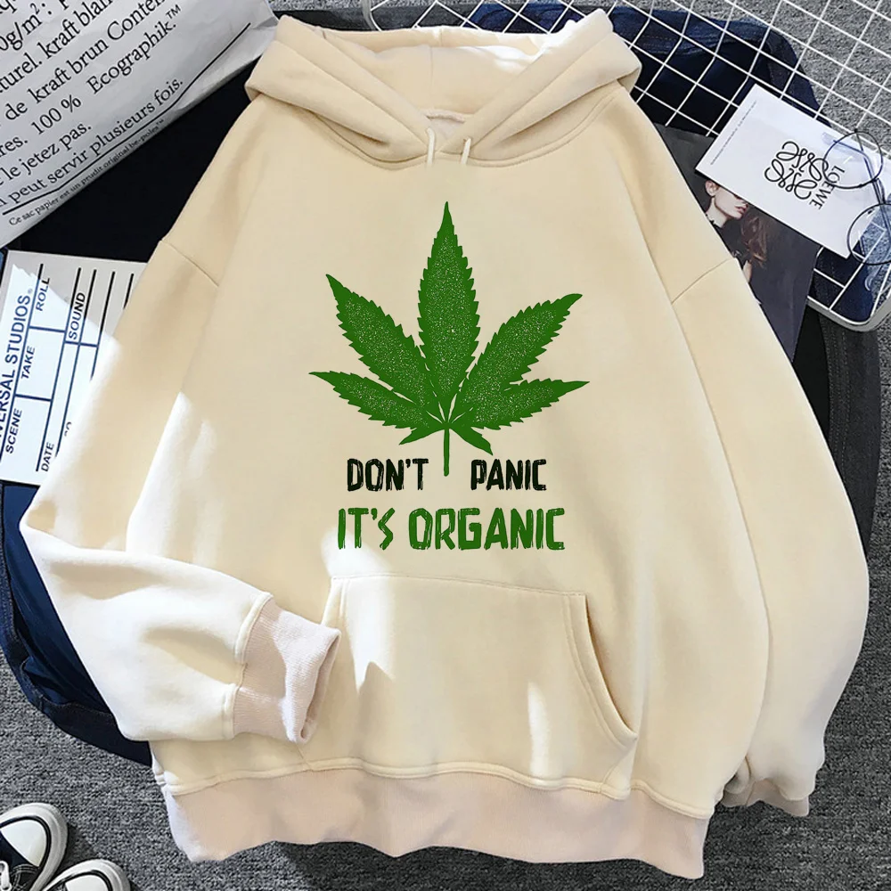 Weed hoodies women graphic Winter vintage Hooded Shirt clothing female aesthetic sweater
