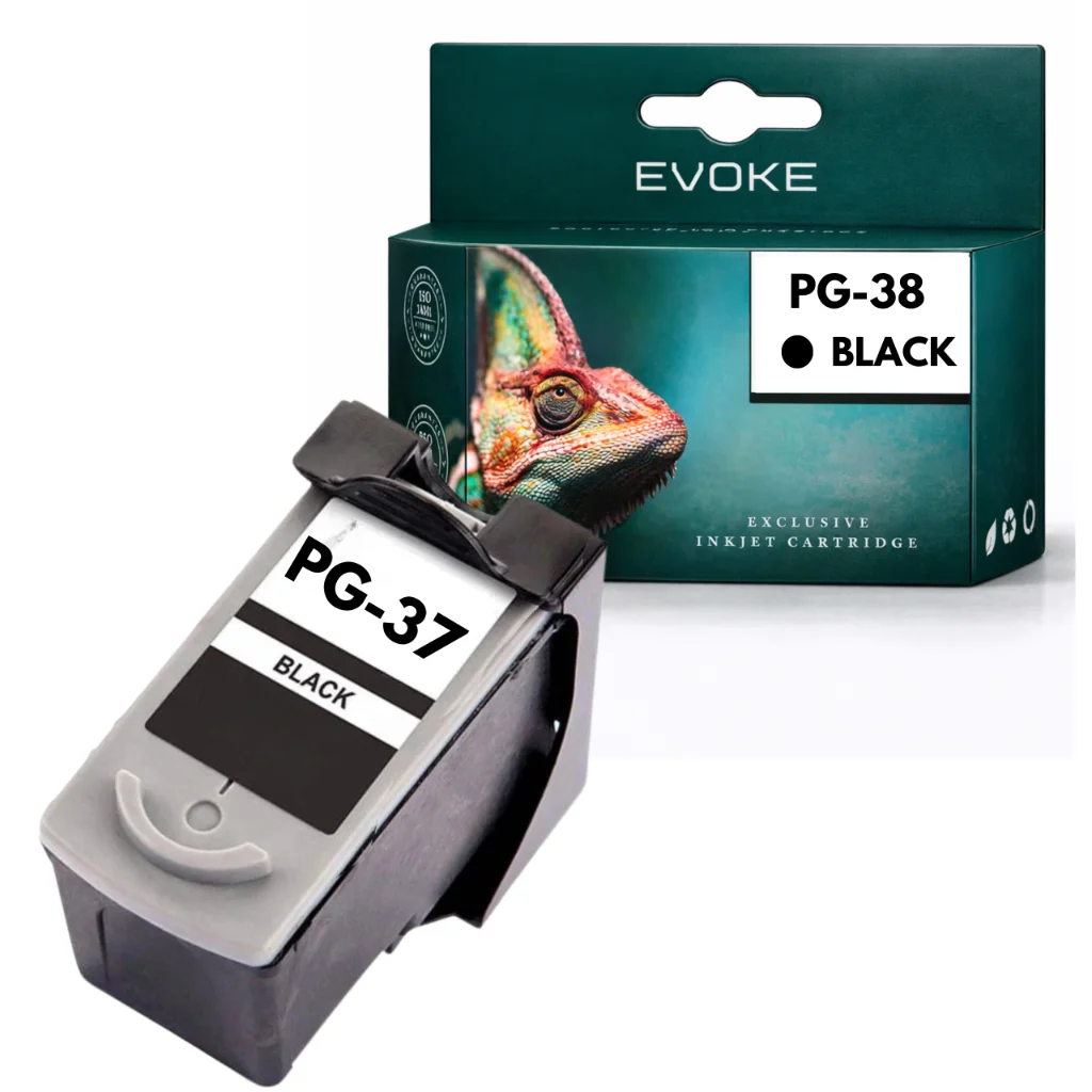 Evoke Compatibele Inkt voor Canon Pg37 Pg-37 2145B001 Zwart Pixma Ip1800 Ip1900 Ip2500 Ip2600