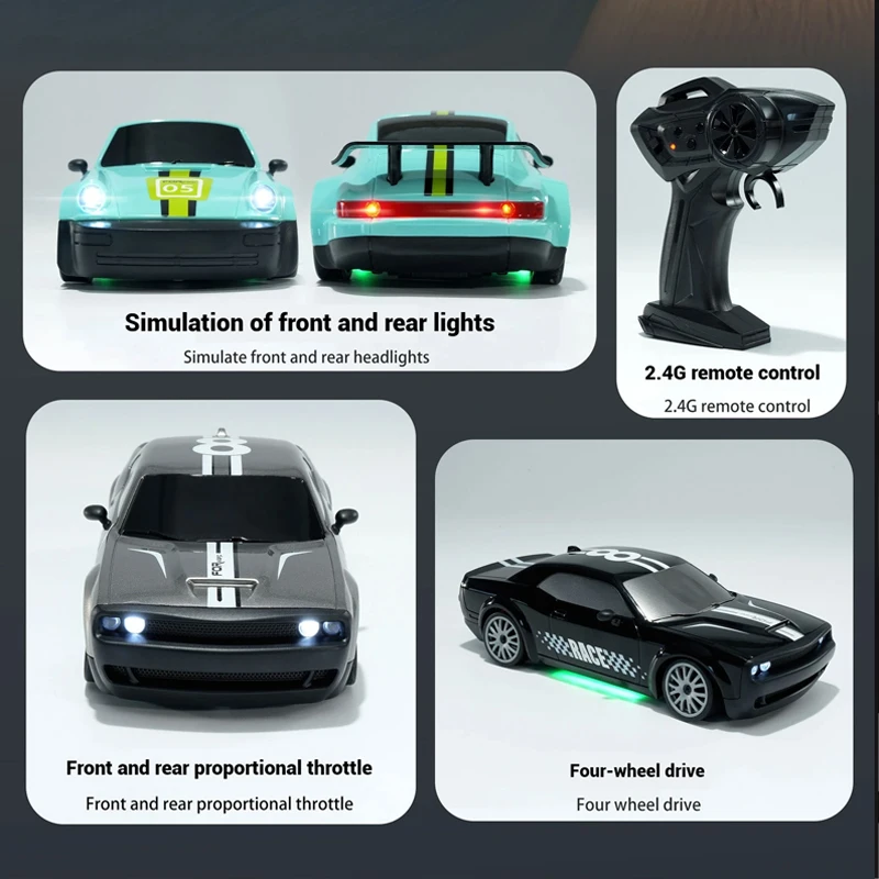 1:20 Professional Remote Control Racing Car 2.4G 4WD High-speed Drift Remote Control Car Children's Simulation Sports Car Toy