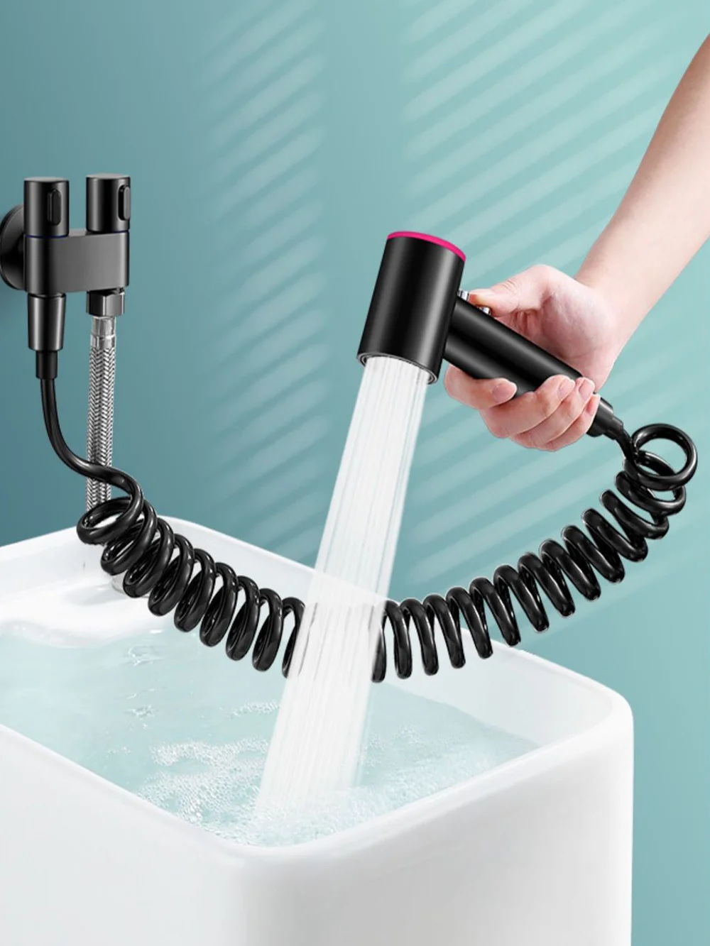Toilet Bidet Sprayer Shower Head for Bathroom Handheld Filter Shower Head Bidet Sprayer Self Cleaning