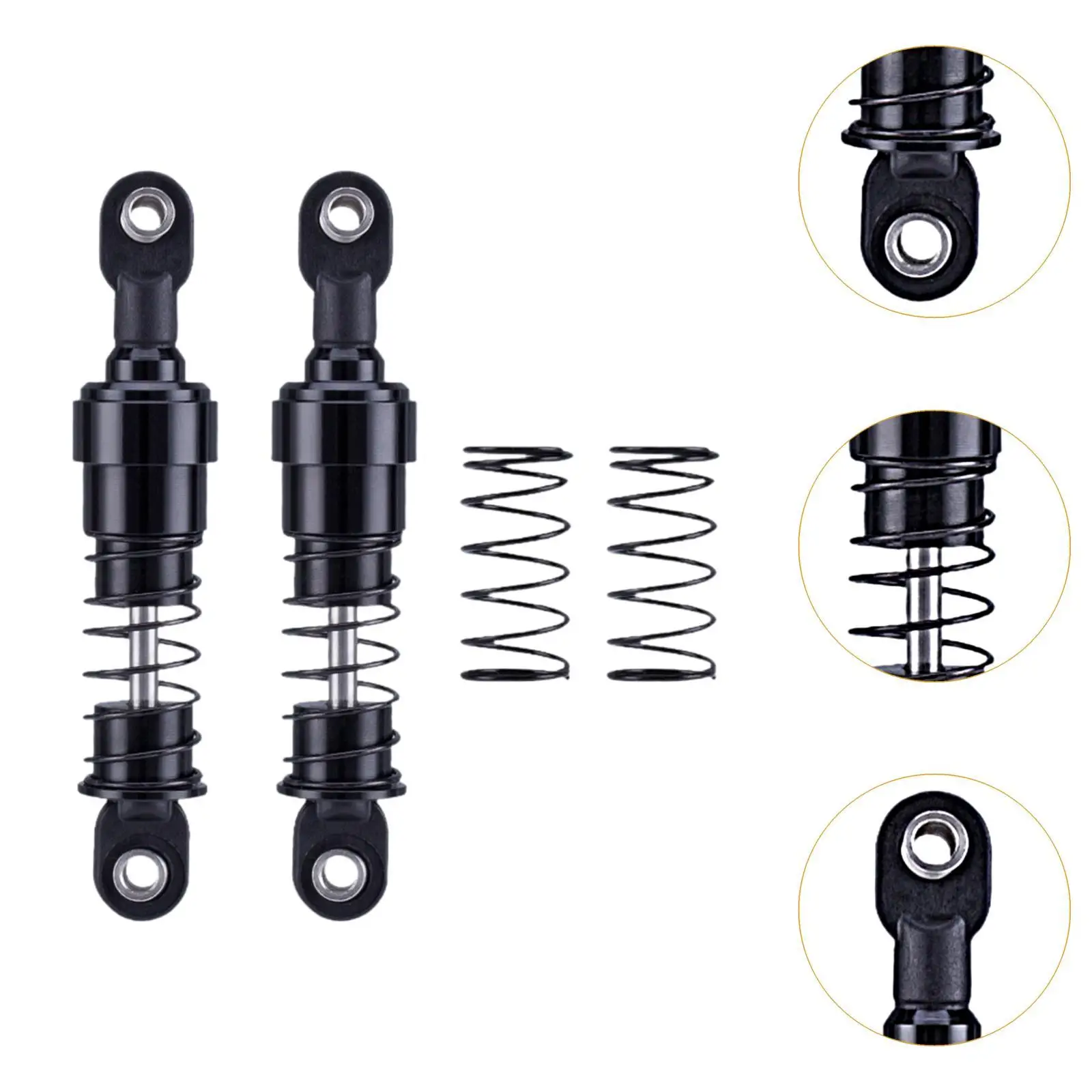 2x 1/10 RC Car Shock Absorber Spare Parts Assembled,Upgrades Parts,Replace,Metal Spring RC Damper for Crawler Vehicles Trucks