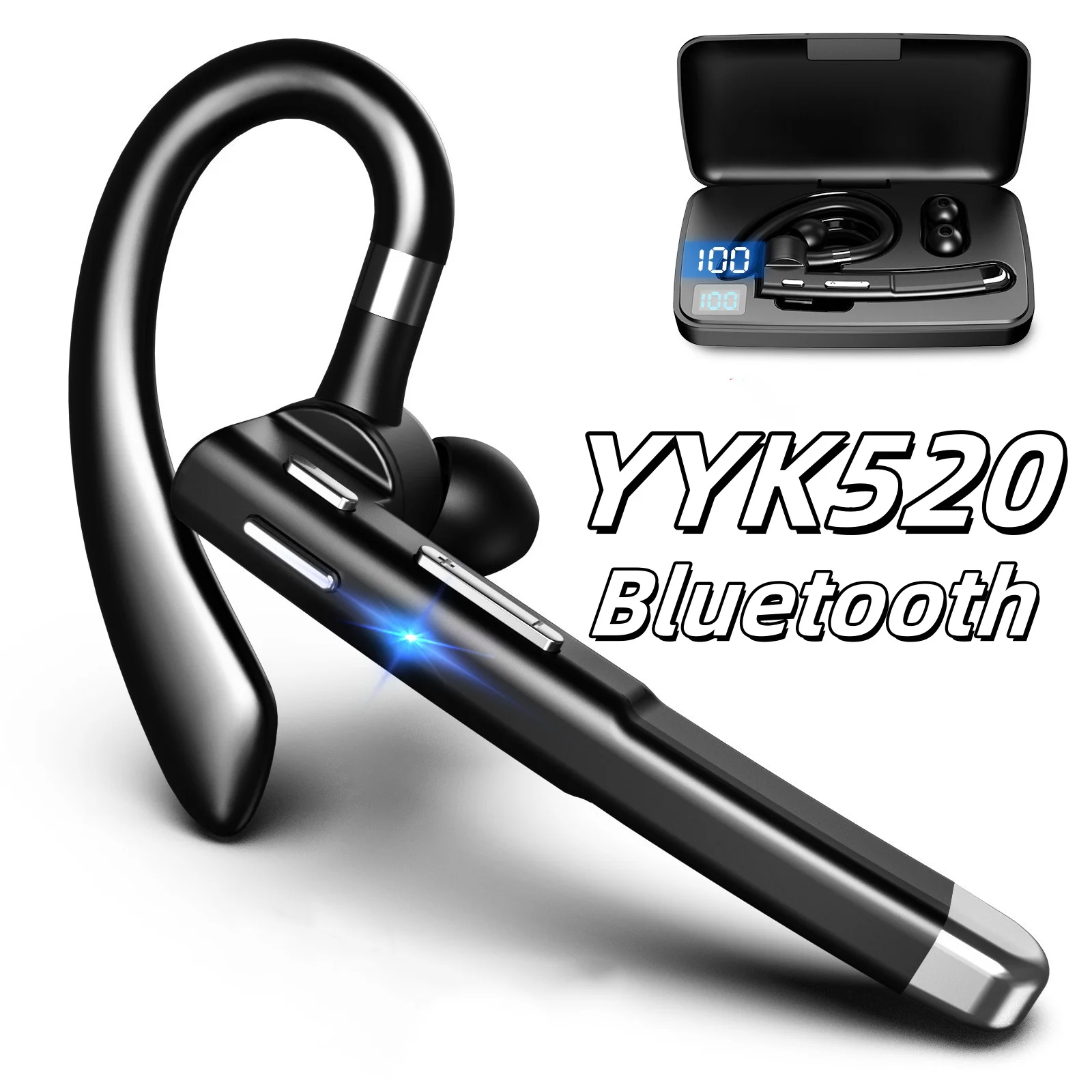 YYK520 Hanging Ear Wireless Bluetooth Headset 5.1 Hands-free ENC Call Noise Reduction Driving Single Ear Business Headphones New