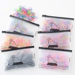 500pcs Korean Version Children's Hair Rubber Band Girls Baby Disposable Hair Rope Small Fresh Headband Kids Hair Accessories