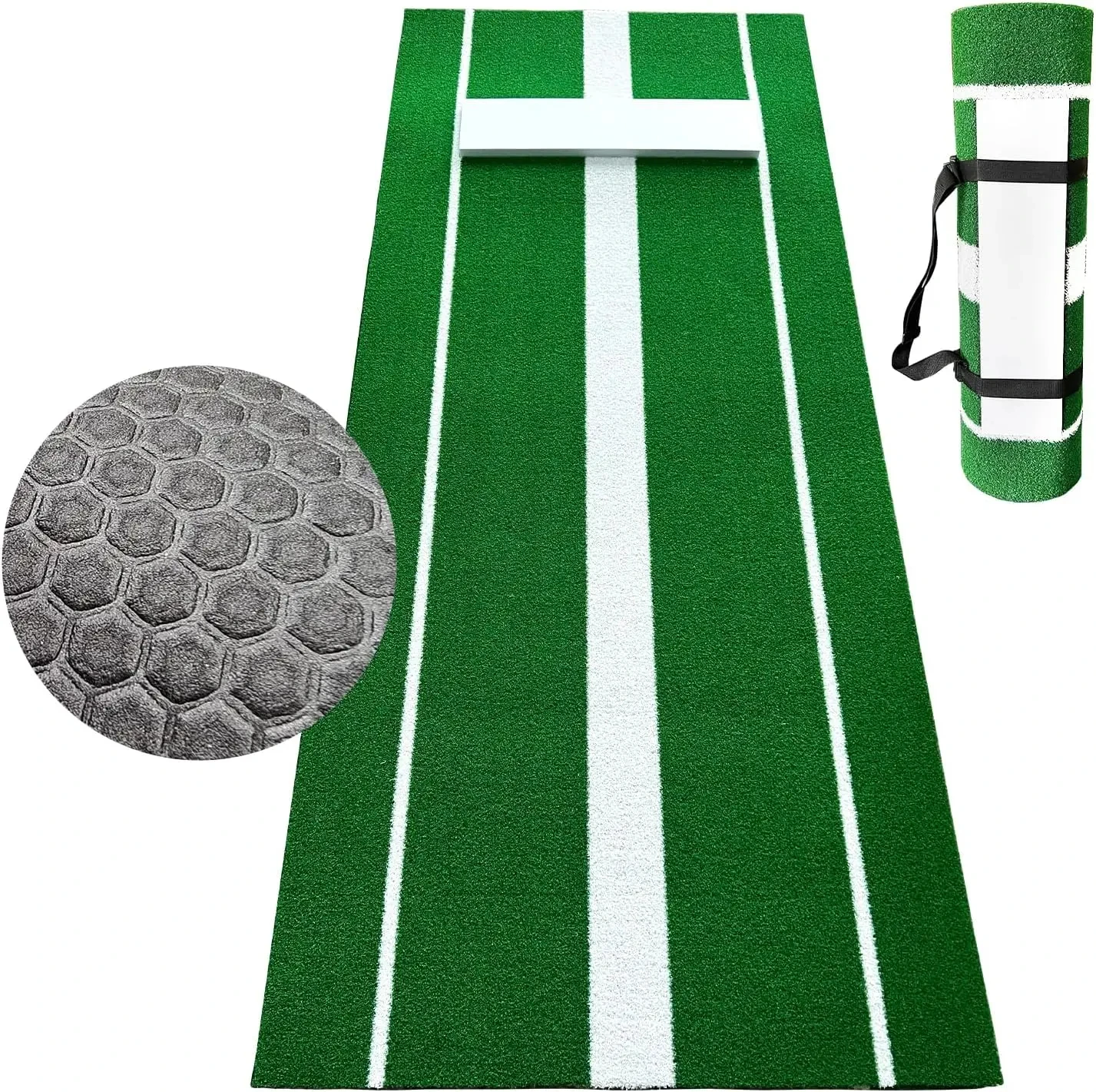 

Softball Pitching Mat Antifade Antislip Turf Training Aid Portable Baseball Training Mat with 5mm