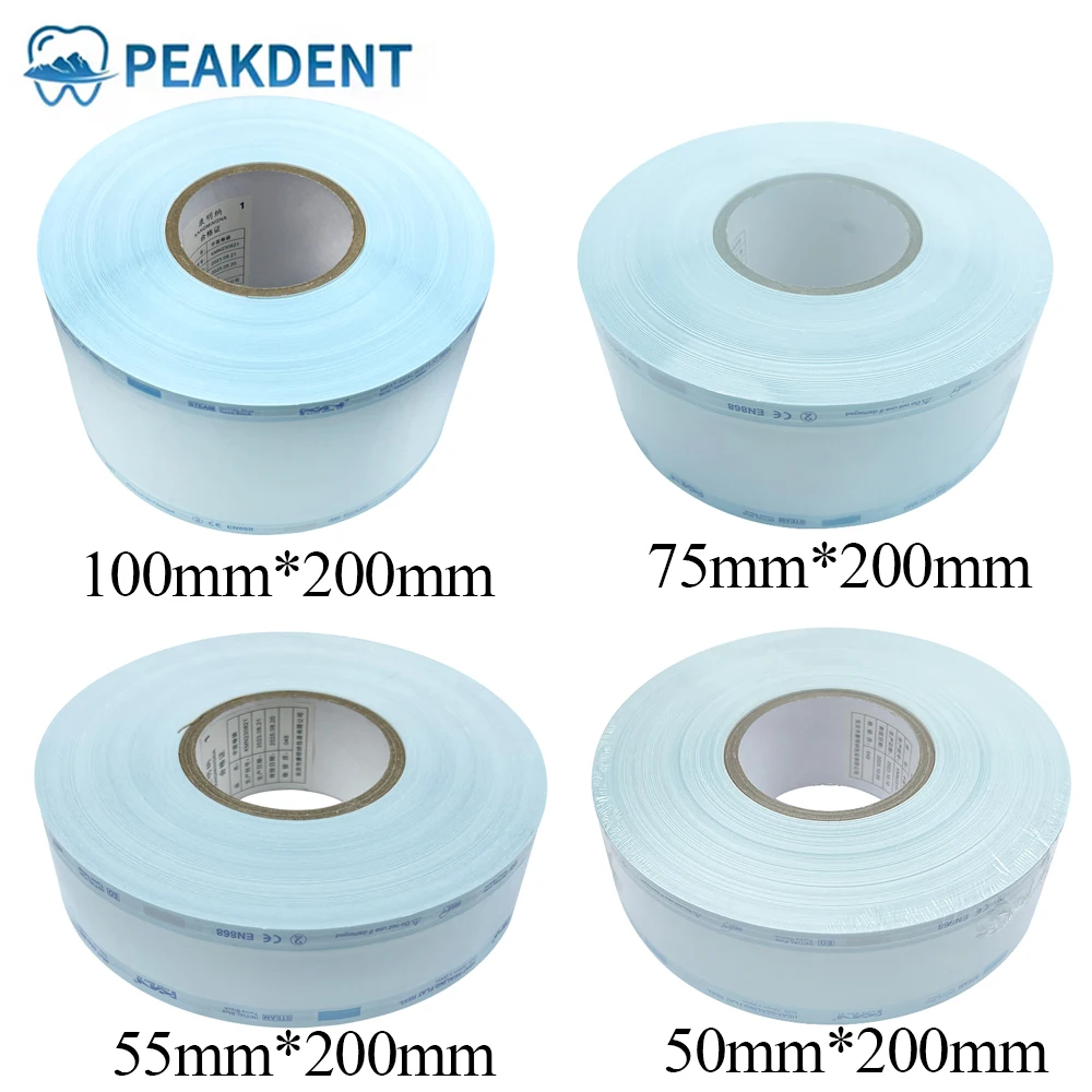 Рулонные самозапечатывающиеся пакеты для автоклавирования 200 м/рулон, одноразовые пакеты для стерилизации стоматологических инструментов, пакеты для хранения аксессуаров для татуировок и стоматологических инструментов