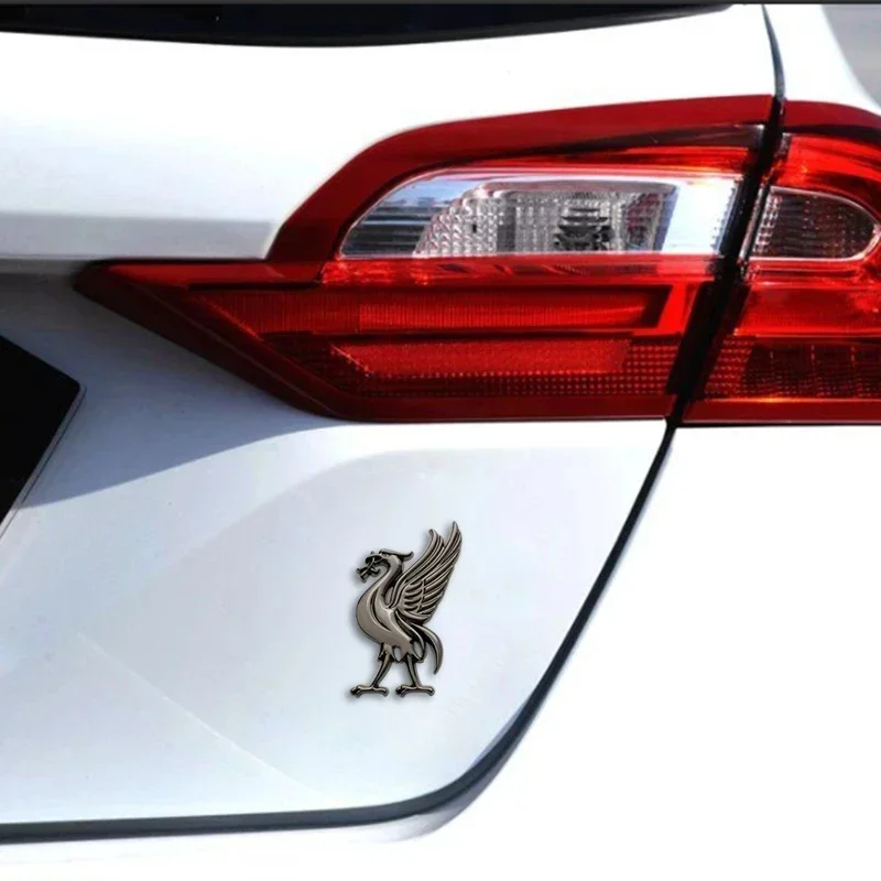 ملصق معدني ثلاثي الأبعاد شعار دراجة نارية الديكور الخلفي الجذع شارة ملصقات ليفربول كوب L F C الكبد الطيور تصفيف السيارة