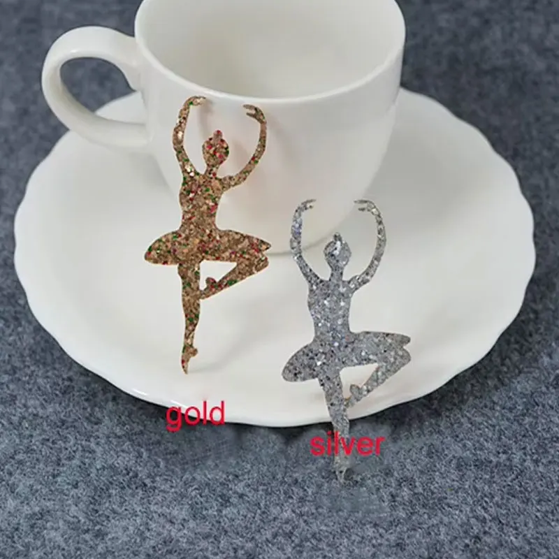 20pcs/lot 3.5x7.5cm ballet girls Appliques For children hair accessories and DIY Kid patches