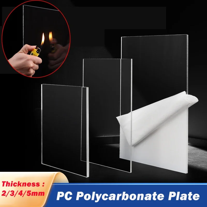 PC Sheets Polycarbonate Plate Transparent Board Thickness 2mm 3mm 4mm 5mm  PC Clear Polycarbonate Solid Sheet