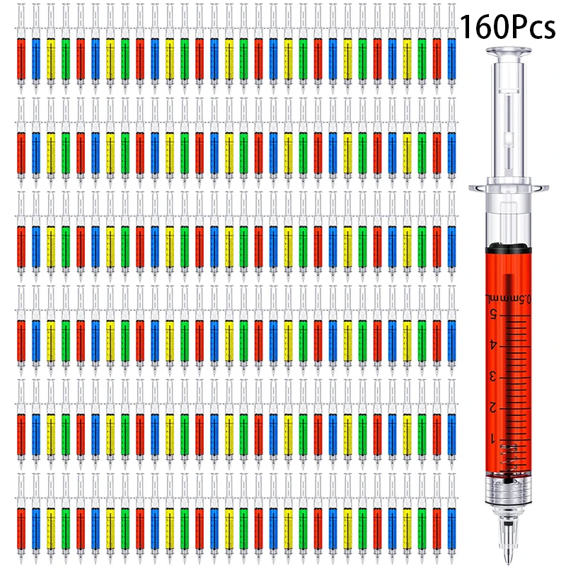 caneta esferografica liquida com seringa forma de injecao esferografica presente para medico e enfermeira 160 pcs 01