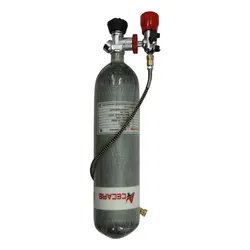 ACECARE 3L 300Bar 30Mpa 4500Psi Cilindro de gás de fibra de carbono HPA Tanque de ar Garrafa de mergulho M18 * 1.5 com válvula e estação de enchimento