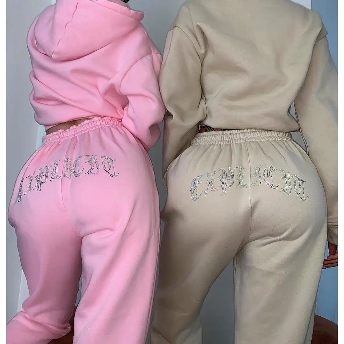 

Faionable Spor повседневный комплект с капюшоном и теплопередачей принтом, костюм из двух предметов для мужчин, длинные брюки свека, осенняя одежда