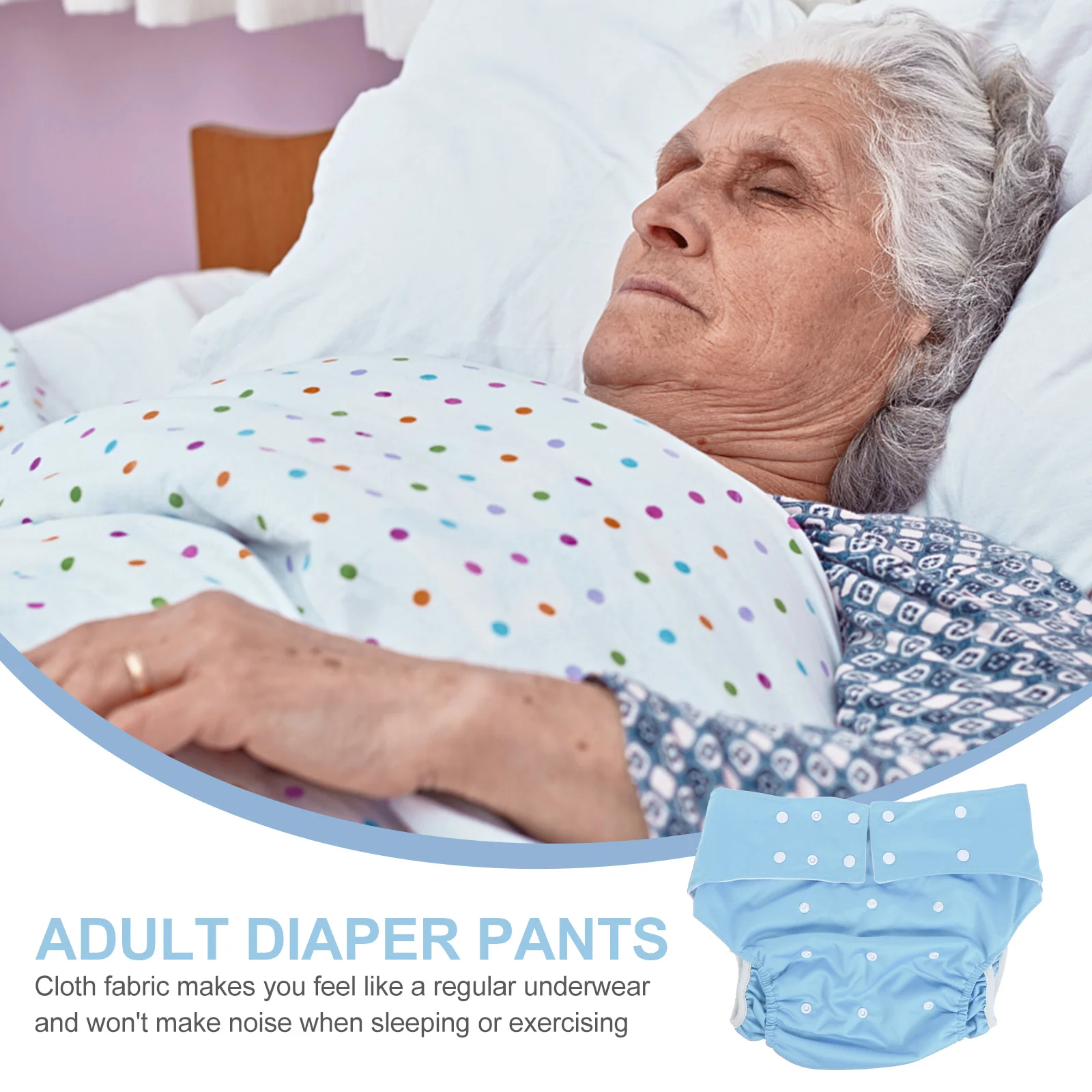 1 قطعة تنفس قابلة لإعادة الاستخدام حفاضات الكبار السراويل قابل للغسل المضادة للتسرب الملابس الداخلية قابل للتعديل الساق الأصفاد ل سلس البول الحيض