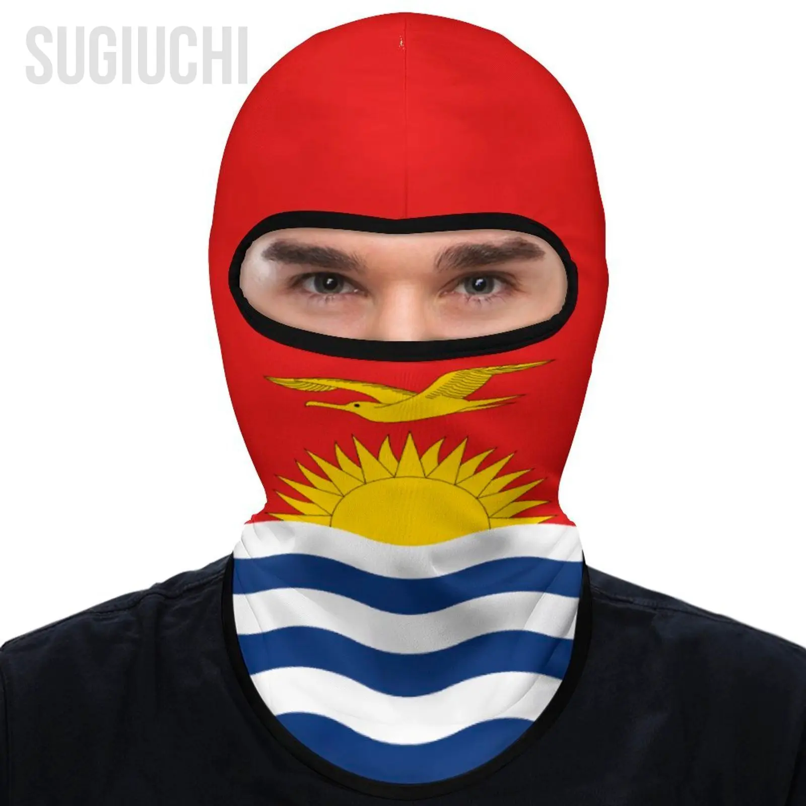 Kiribati Flag Outdoor Cool Sunscreen Motorcycle Face Mask Moto Biker Wind Cap Mask Stopper Windproof Bicycle Cycling Headgear