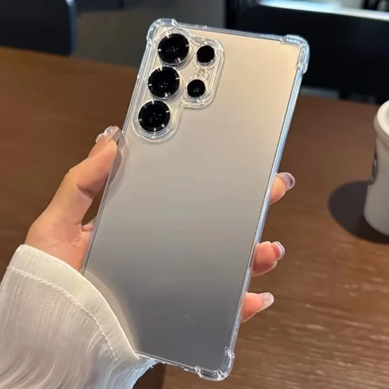 Transparent Protector Case For Samsung S25 S24 Ultra FE S23 S22 Plus A07 A17 A06 A16 A25 A26 A35 A36 A53 A54 A56 5G Clear Cover
