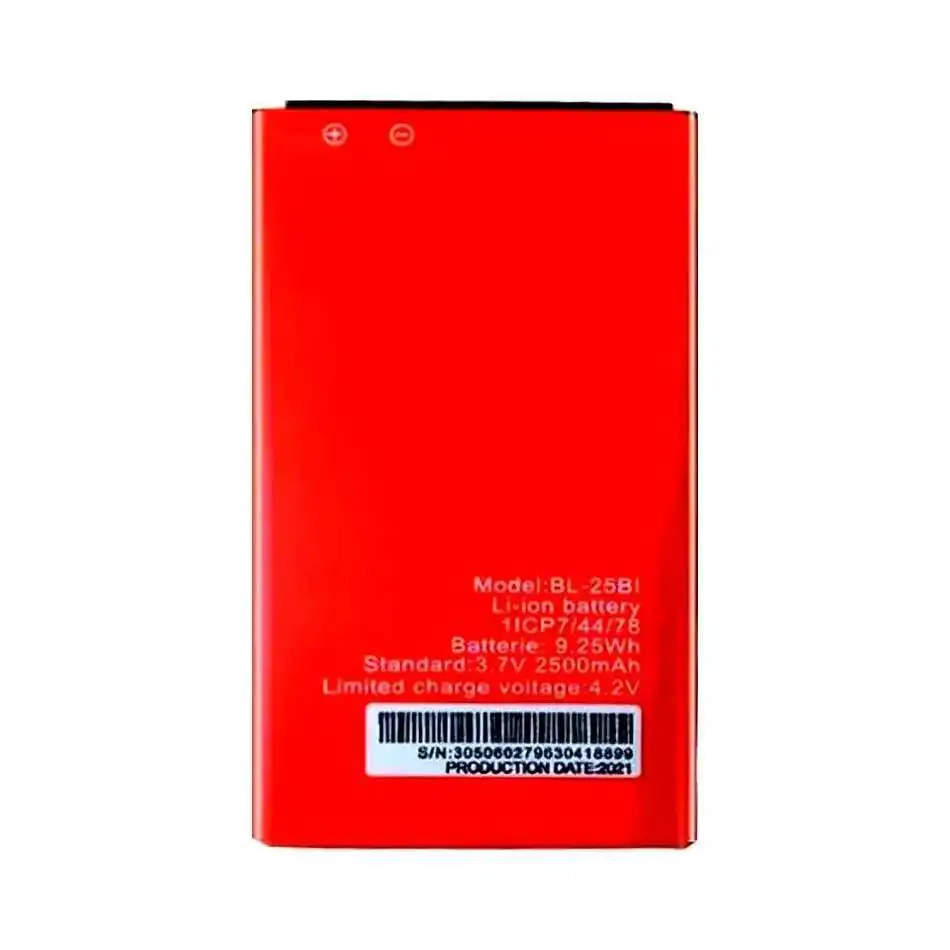 ل Itel IT-5606 IT5616 Maxfone V12 BL-25BI بطارية الهاتف المحمول مستقرة شحن سريع 2500Mah
