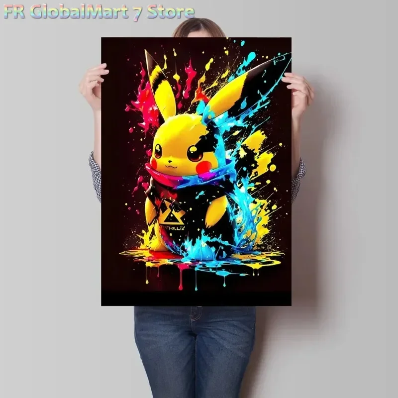 Pokemon Decorative Painting Frameless Anime Cartoon Printing Kawaii Pikachu Poster Room Decoration Canvas Mural Holiday Gifts
