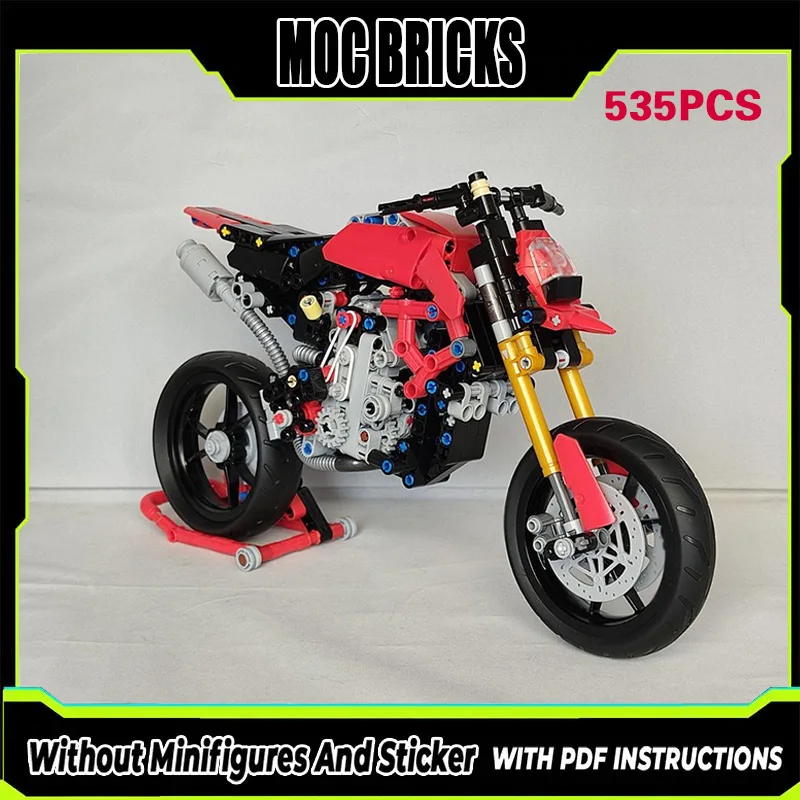 

Модель гоночного мотоцикла Speed Racing Car MOC, конструктор из строительных блоков, модульная технология, подарки, праздничный набор для сборки, детские игрушки