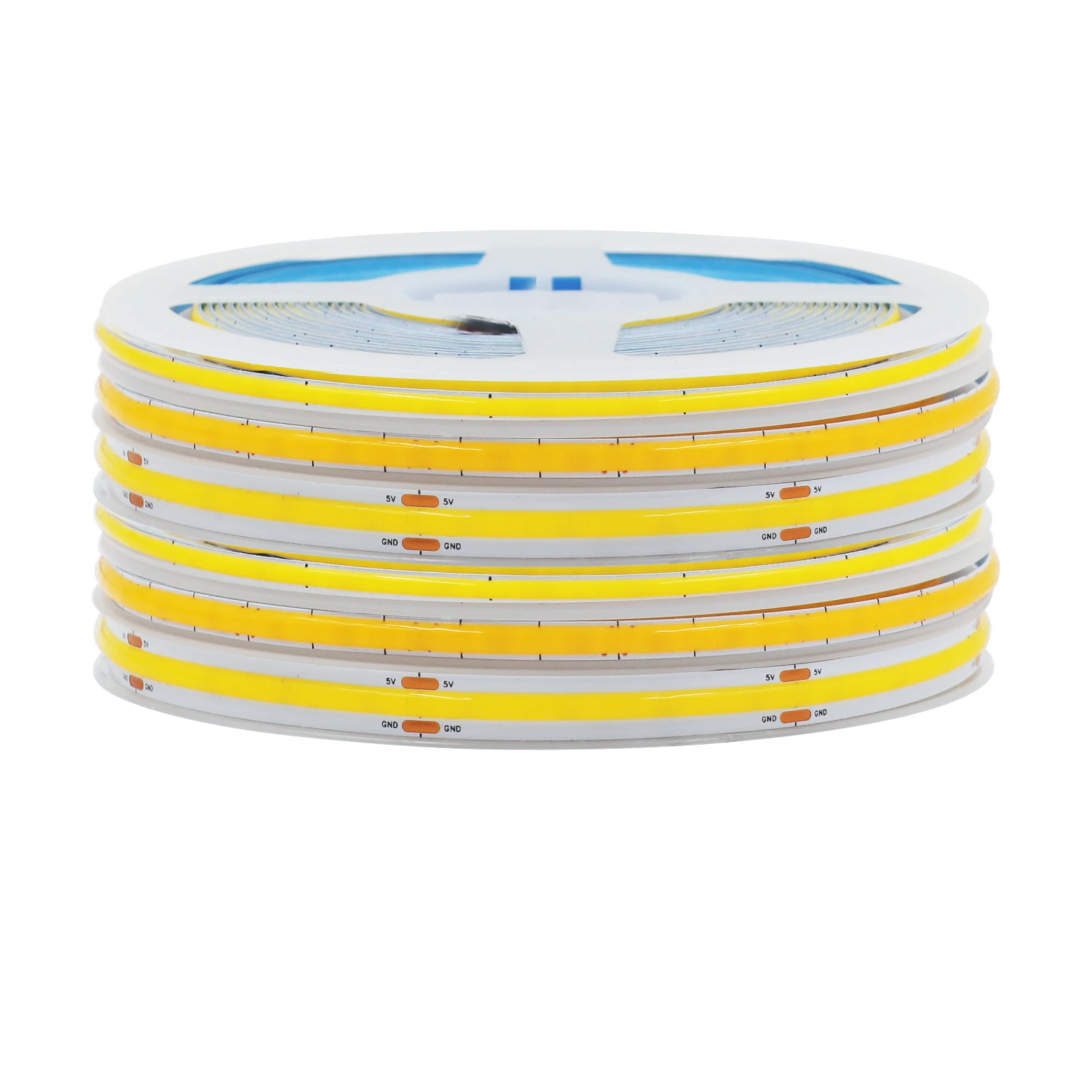 Boîte à piles AA 62COB pour rétroéclairage de pièce, bande LED, blanc, rouge, vert, bleu, rose, PCB, 8mm, haute densité, DC5V, 320 gible/m