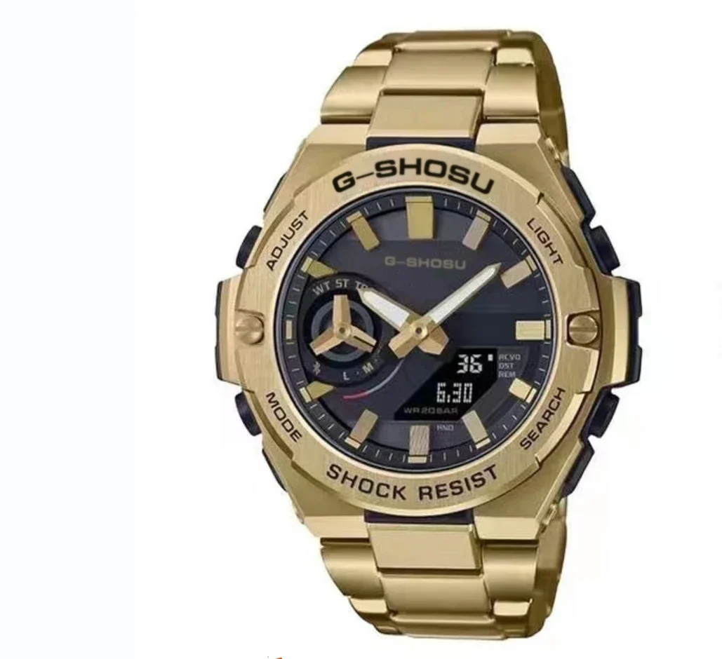 5000 Men's Sports Digital Watch sport alloy dial LED automatic hand light Full function world time GST oak series