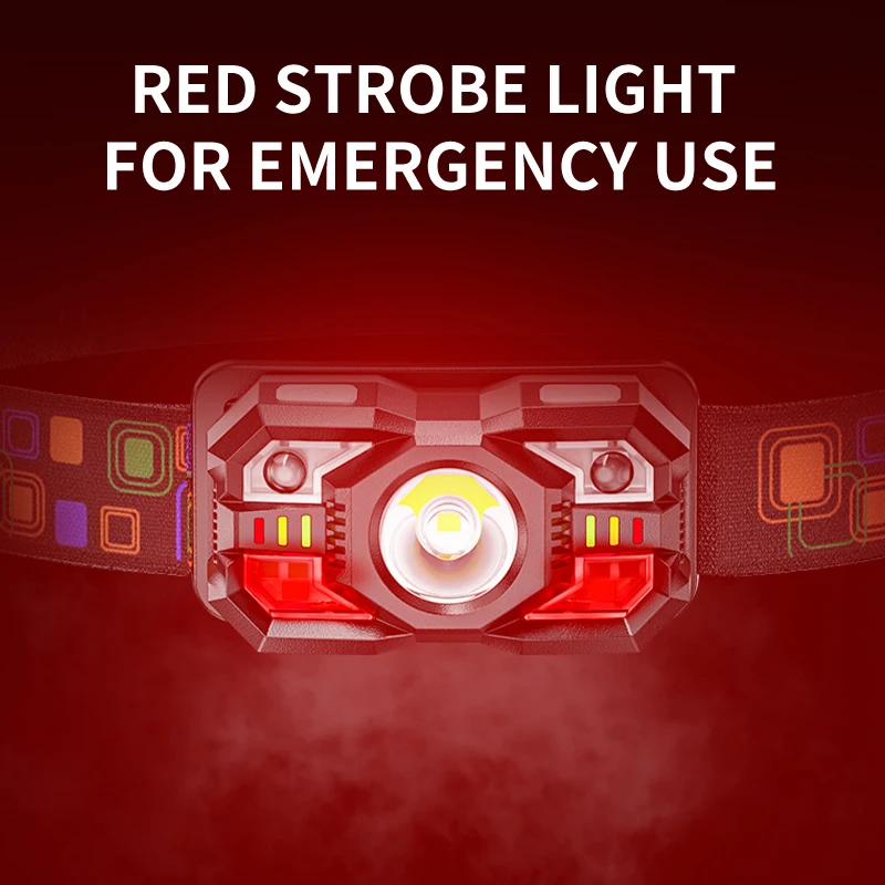 1PC SmileShark Sensor Scheinwerfer Wiederaufladbare LED Scheinwerfer Super Helle 5 Modi Headset Licht Geeignet für Outdoor Angeln TD-0168