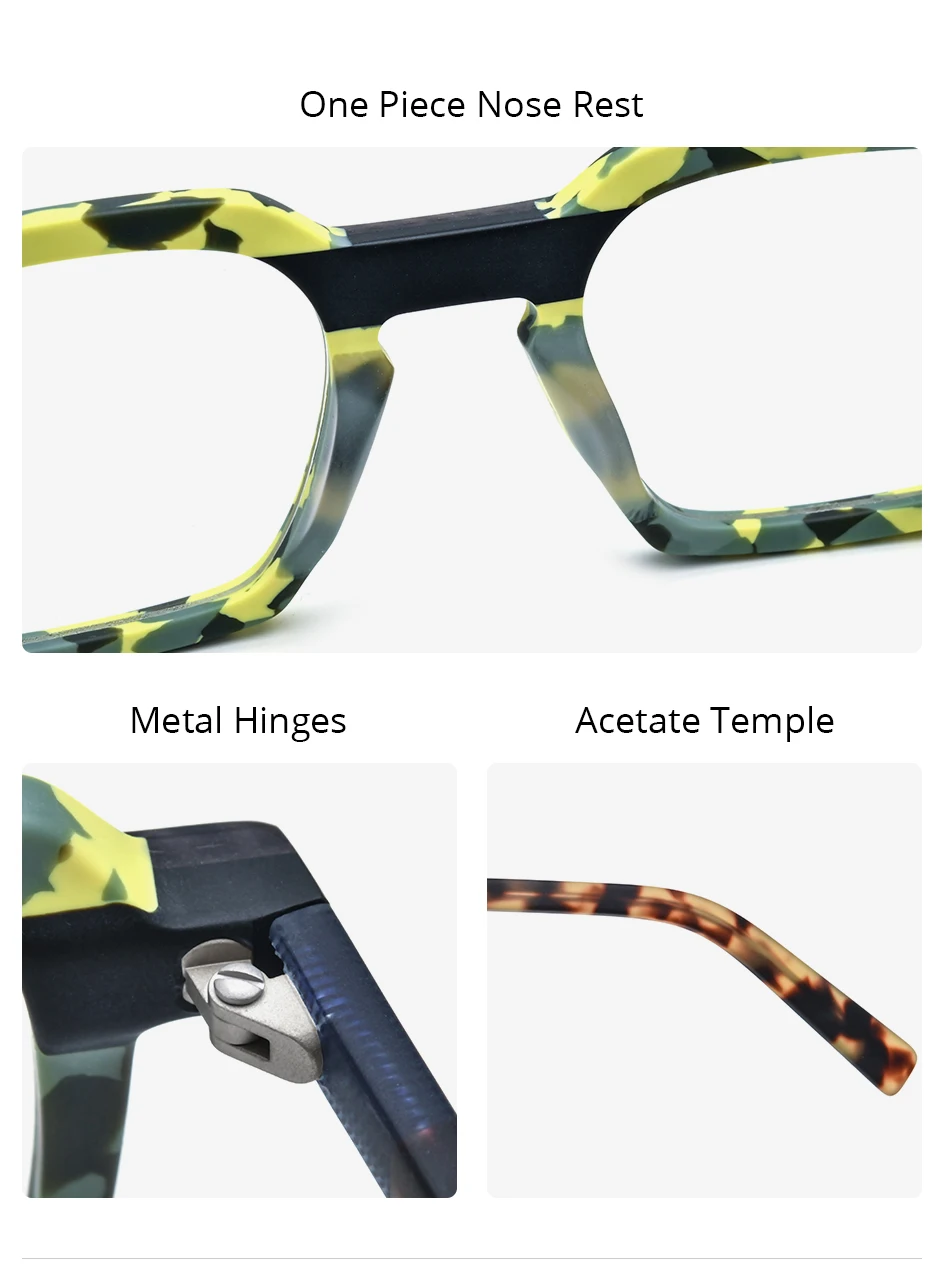 HEPIDEM Matte Acetat Brille Rahmen Männer Marke Design Quadratische Brillen Frauen Japanische Handgemachte Brille Johnny Depp Brillen 9381 – Detail 3