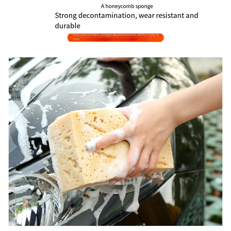 1pc Large Car Washing Supplies Multi Foam Coral Sponge Coffee Car Washing Sponge Car Washing Tools