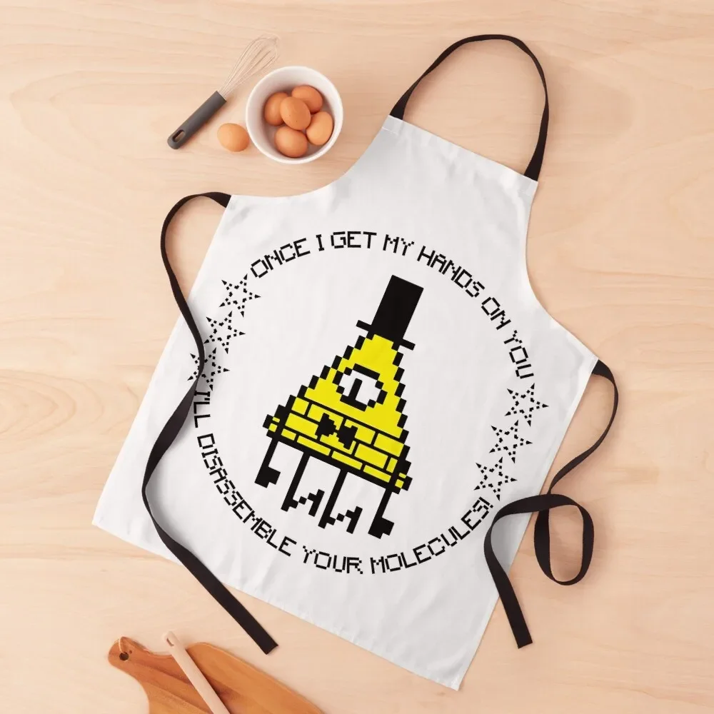 Bill Cipher : I'LL DISASSEMBLE YOUR MOLECULES! Apron For Kitchen Women Kids For Girl Kitchen Apron