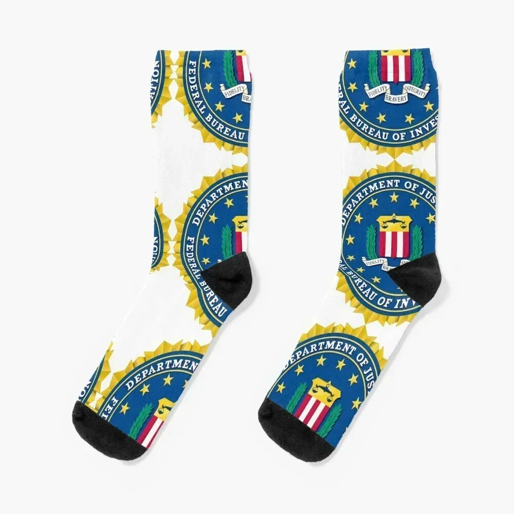 

FBI Design Logo Seal Socks Christmas new year designer winter gifts Men's Socks Women's