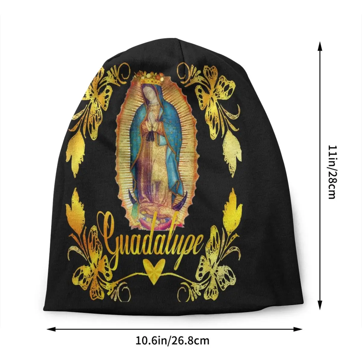 Our Lady Of Guadalupe Virgin Mary Bonnet Hat Knit Hats Cool Unisex Mexican Virgen Maria Winter Warm Skullies Beanies Caps